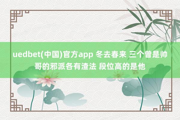 uedbet(中国)官方app 冬去春来 三个曾是帅哥的邪派各有渣法 段位高的是他