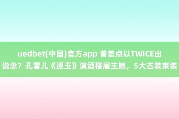 uedbet(中国)官方app 曾差点以TWICE出说念？孔雪儿《逐玉》演酒楼雇主娘，5大古装束装