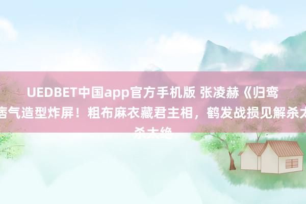 UEDBET中国app官方手机版 张凌赫《归鸾》痞气造型炸屏！粗布麻衣藏君主相，鹤发战损见解杀太绝