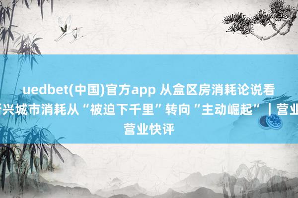 uedbet(中国)官方app 从盒区房消耗论说看——新兴城市消耗从“被迫下千里”转向“主动崛起”｜营业快评