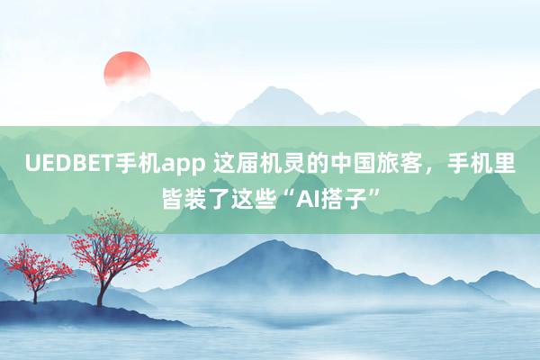 UEDBET手机app 这届机灵的中国旅客，手机里皆装了这些“AI搭子”